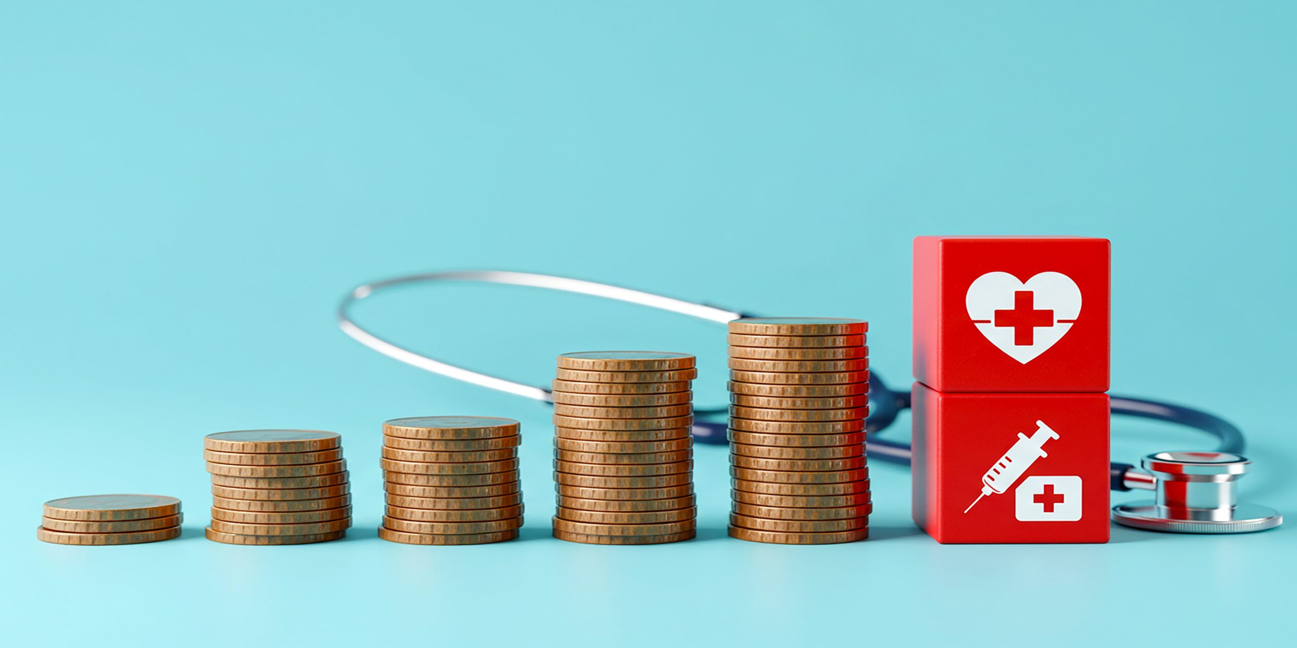 Concept,Showing,Escalating,Medical,Expenses.,Coins,Blocks,With,Health,Symbols Does Your FEHB Premium Change in Retirement?